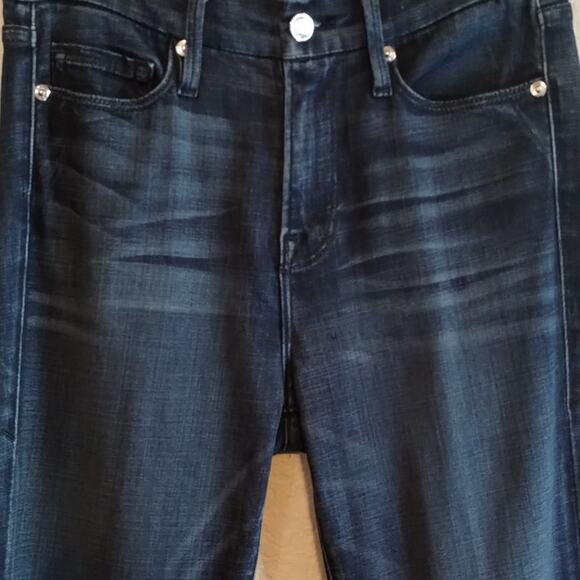 Good American NEW Good Waist Compression Dark Wash Skinny Straight Jeans 24 - Picture 3 of 16